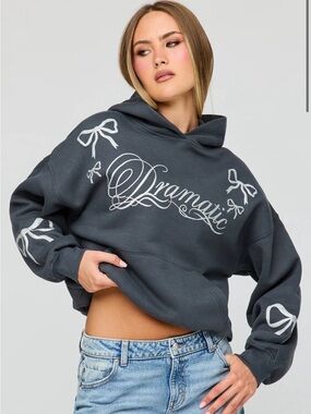 refuge Graphic Puff Lettered  “Dramatic” Hoodie